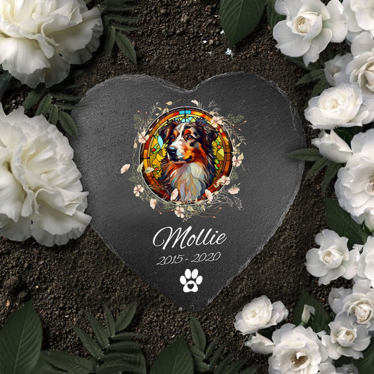 Ich liebe dich – personalisierter herzförmiger Stein für Hunde