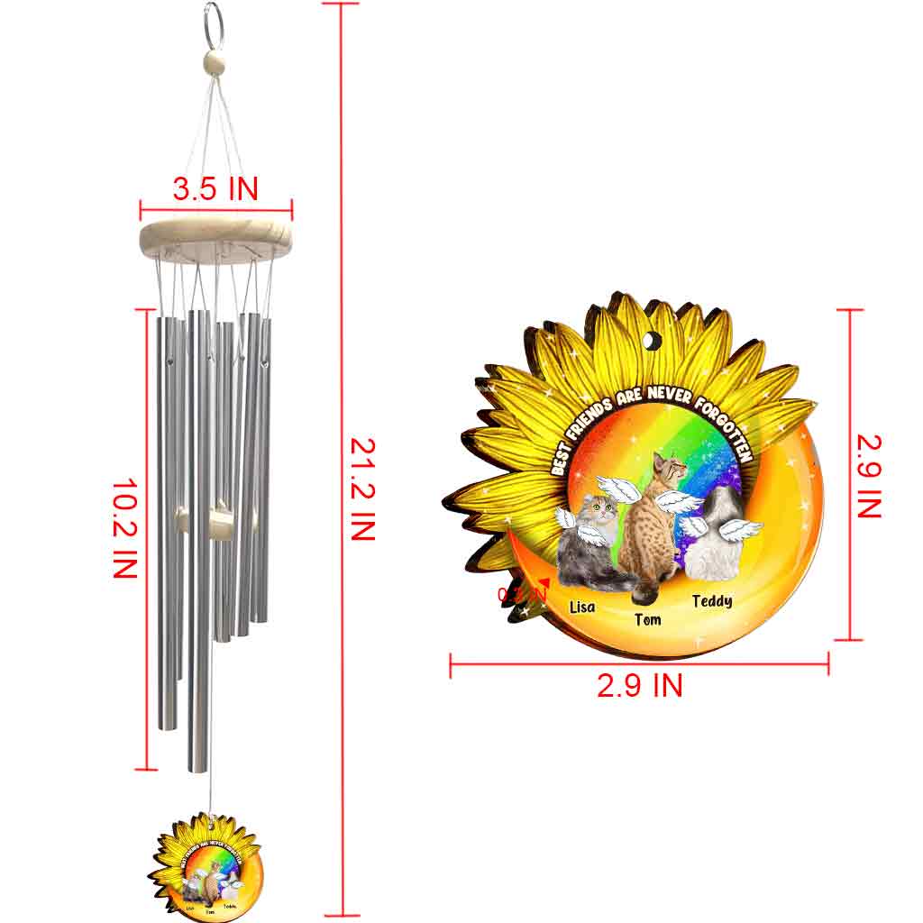 Best Friends Are Never Forgotten - Personalized Dog Wind Chime