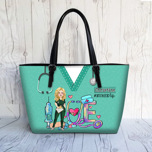 Nurse Life – Personalisierte Ledertasche für Krankenschwestern