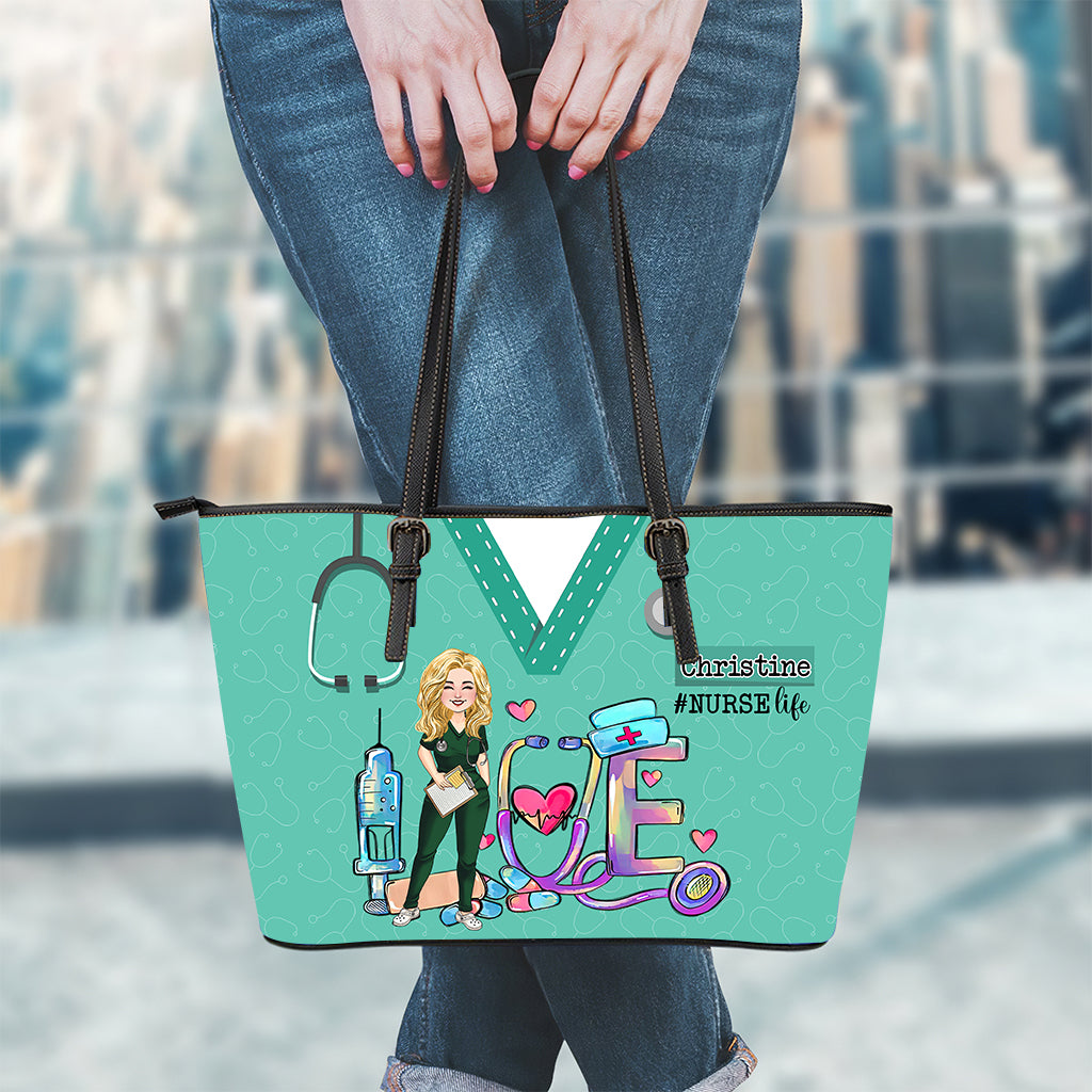 Nurse Life – Personalisierte Ledertasche für Krankenschwestern