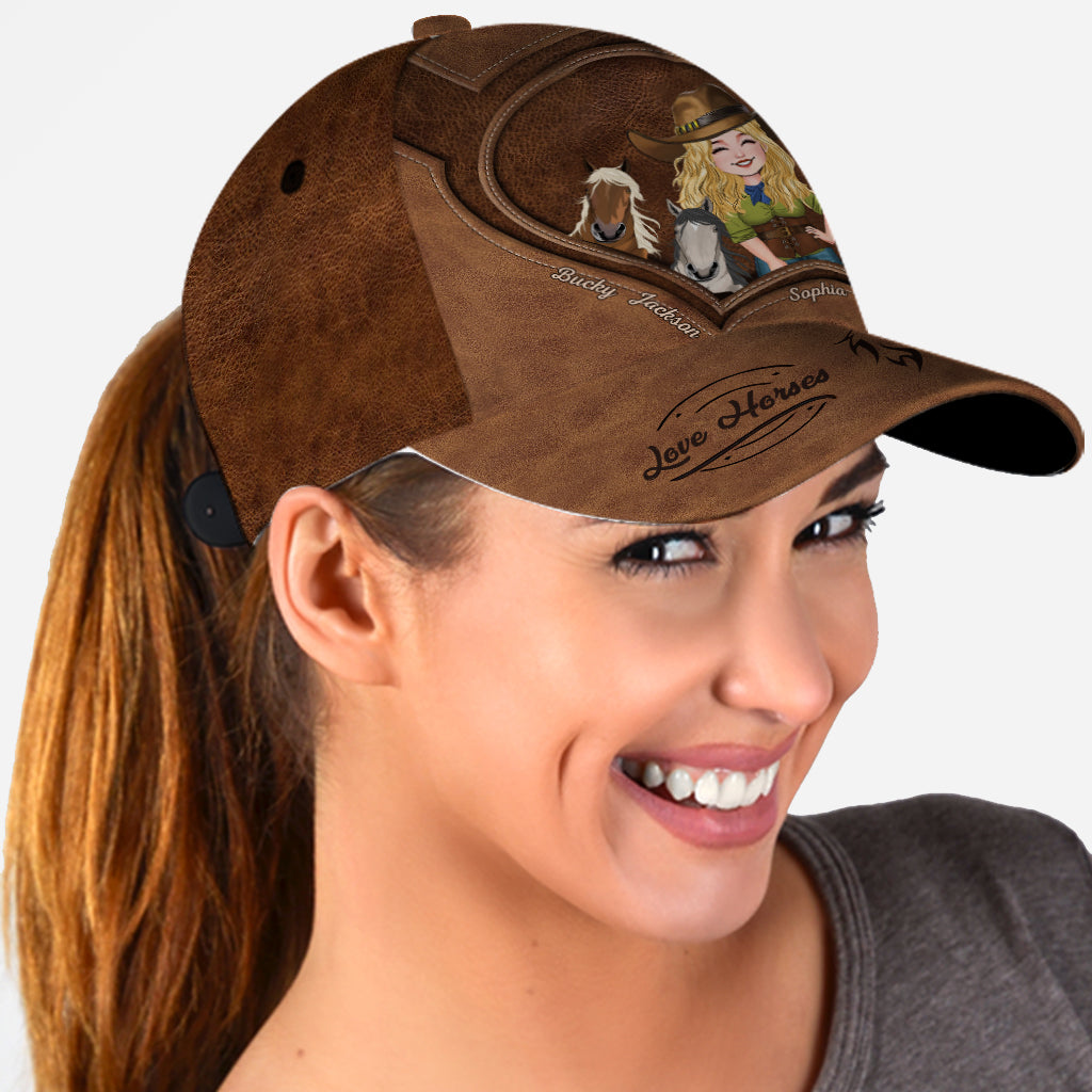 Just A Girl Who Loves Horses - Personalized Horse Classic Cap