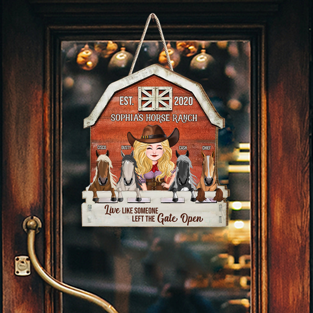 Pferderanch – Personalisiertes Pferde-Holzschild