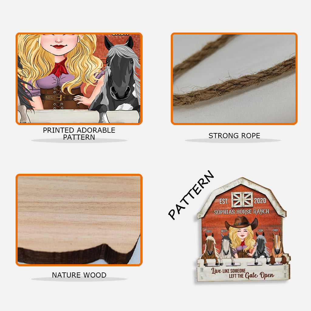 Pferderanch – Personalisiertes Pferde-Holzschild