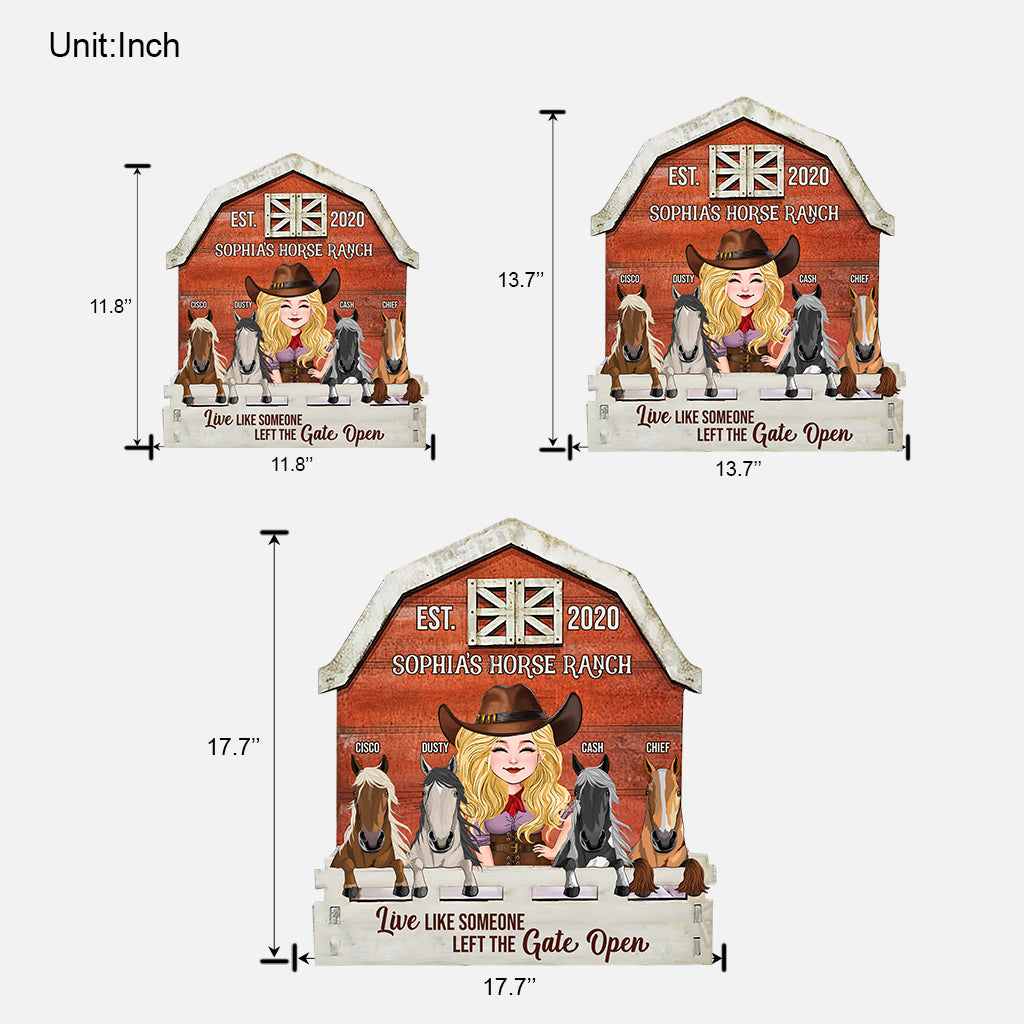 Pferderanch – Personalisiertes Pferde-Holzschild