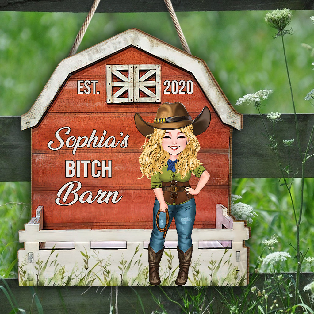 Pferdestall - Personalisiertes Pferde-Holzschild