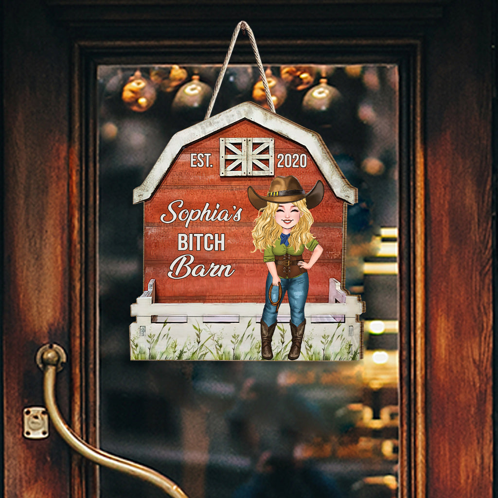 Pferdestall - Personalisiertes Pferde-Holzschild