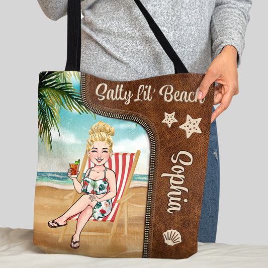 Salty Lil' Beach - Personalized Sea Lover Tote Bag