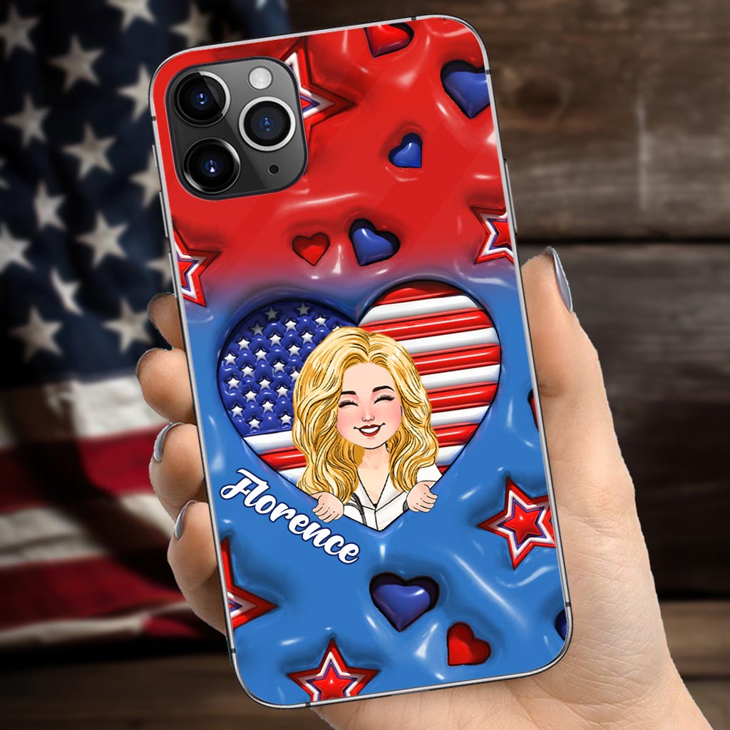 Personalisierte Geschenke für Krankenschwestern – Stolz auf amerikanische Krankenschwestern – Personalisierte Handyhülle für Krankenschwestern