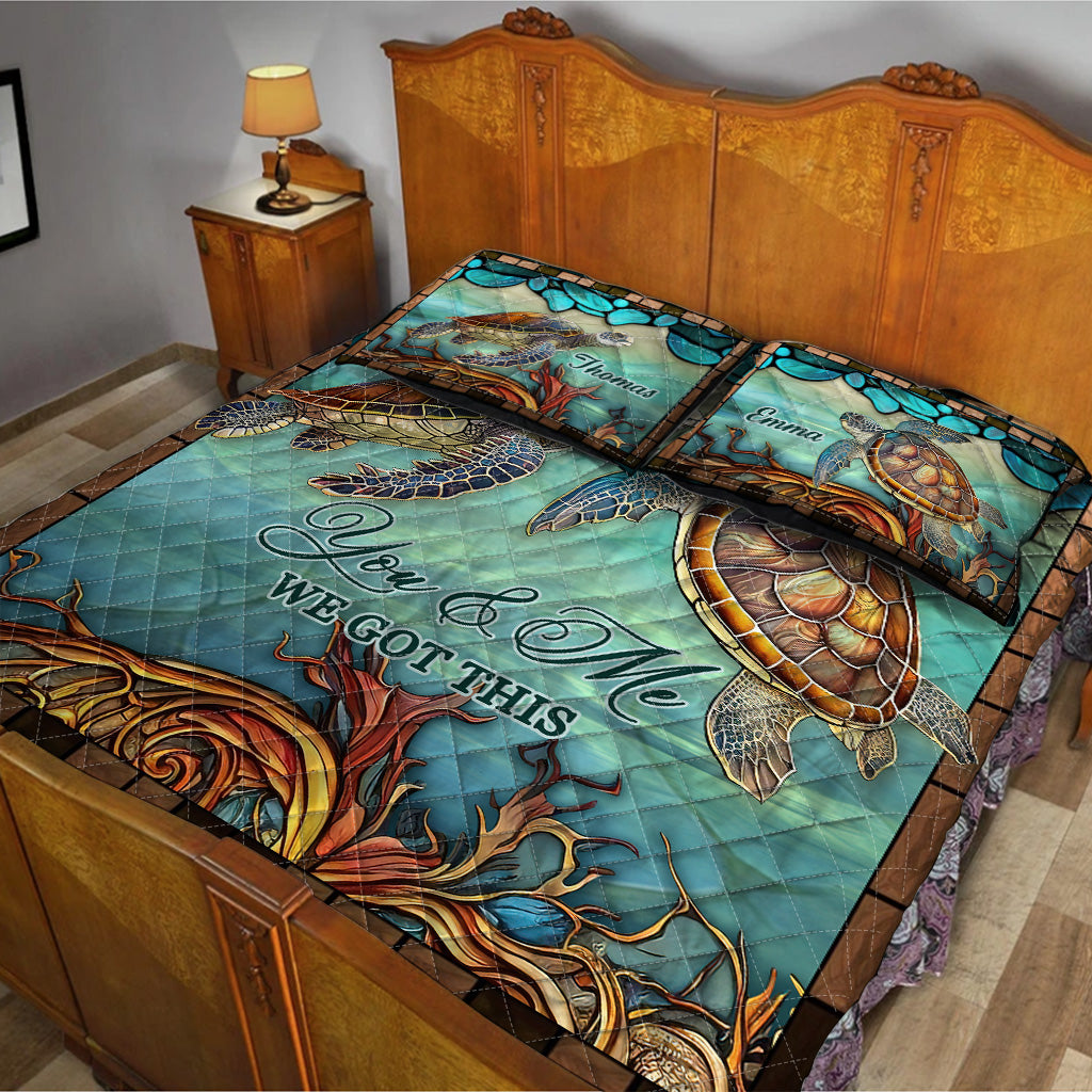 Du & Ich – Personalisierte Schildkröten-Bettwäschegarnitur