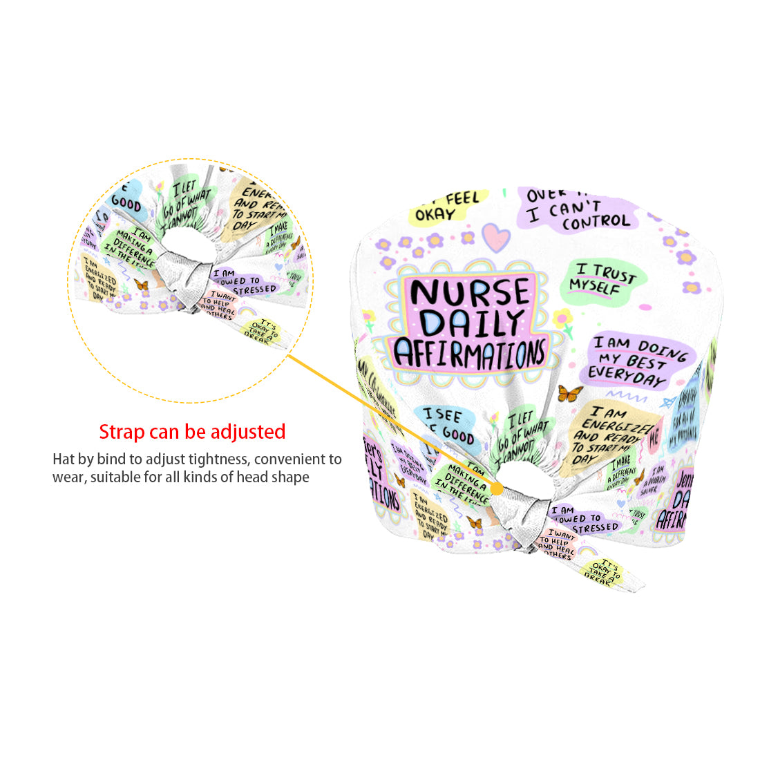 Tägliche Affirmationen für Pflegekräfte – Personalisierte OP-Haube für Pflegekräfte