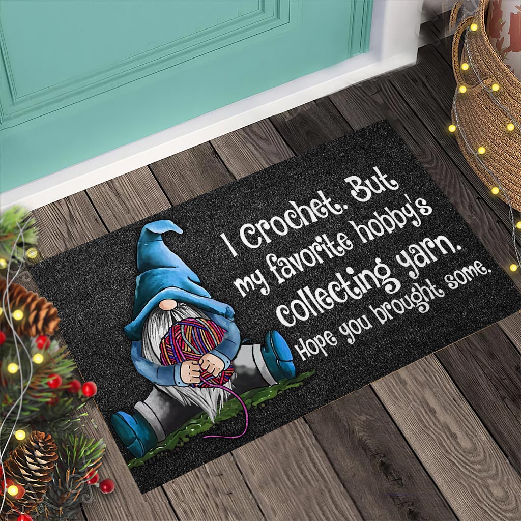 Fußmatte mit Häkelmuster aus Kokosfaser