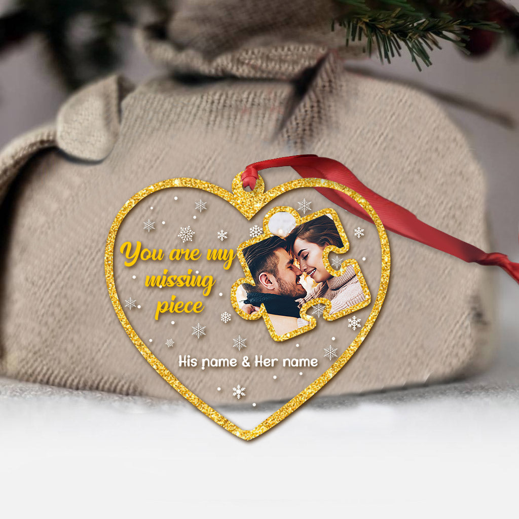 Du bist mein fehlendes Puzzleteil – Personalisierter transparenter Weihnachtsschmuck für Paare