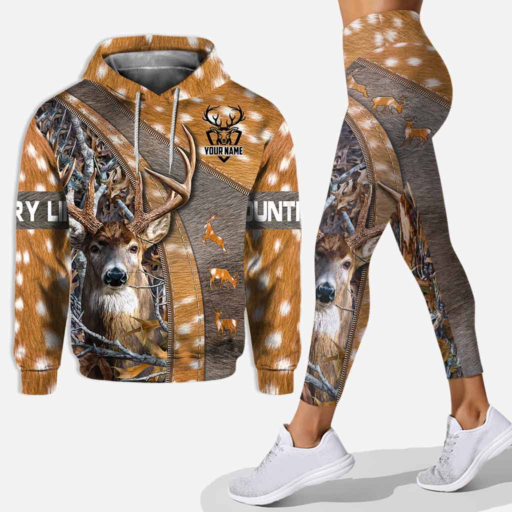 Country Life – Personalisierter Jagd-Hoodie und Leggings mit 3D-Musterdruck