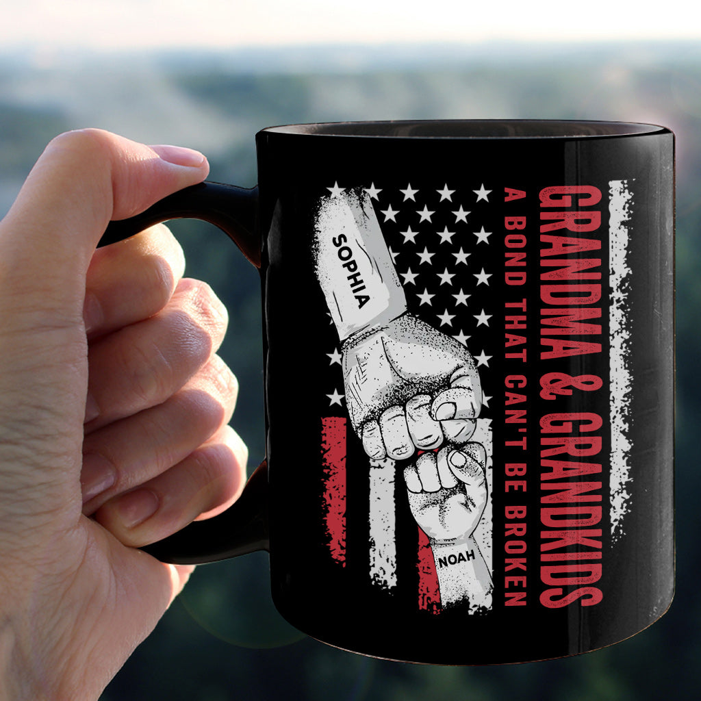 Grandma Grandkids The Bond That Can't Be Broken - Personalized Grandma Mug