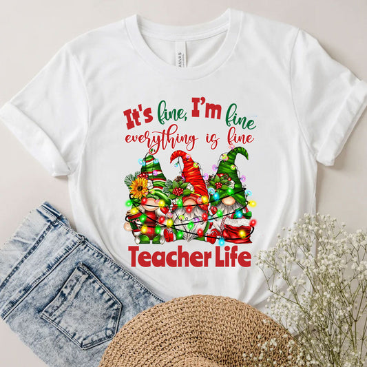 Alles gut, mir geht's gut, alles ist gut – personalisiertes Lehrer-T-Shirt und Hoodie