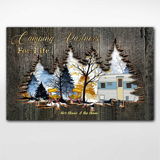 Campingpartner fürs Leben – Personalisiertes Poster für Paare