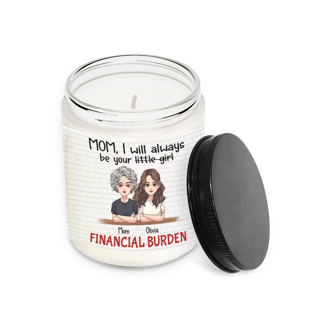 Ich werde immer dein kleines Mädchen sein – personalisierte Muttertagskerze 