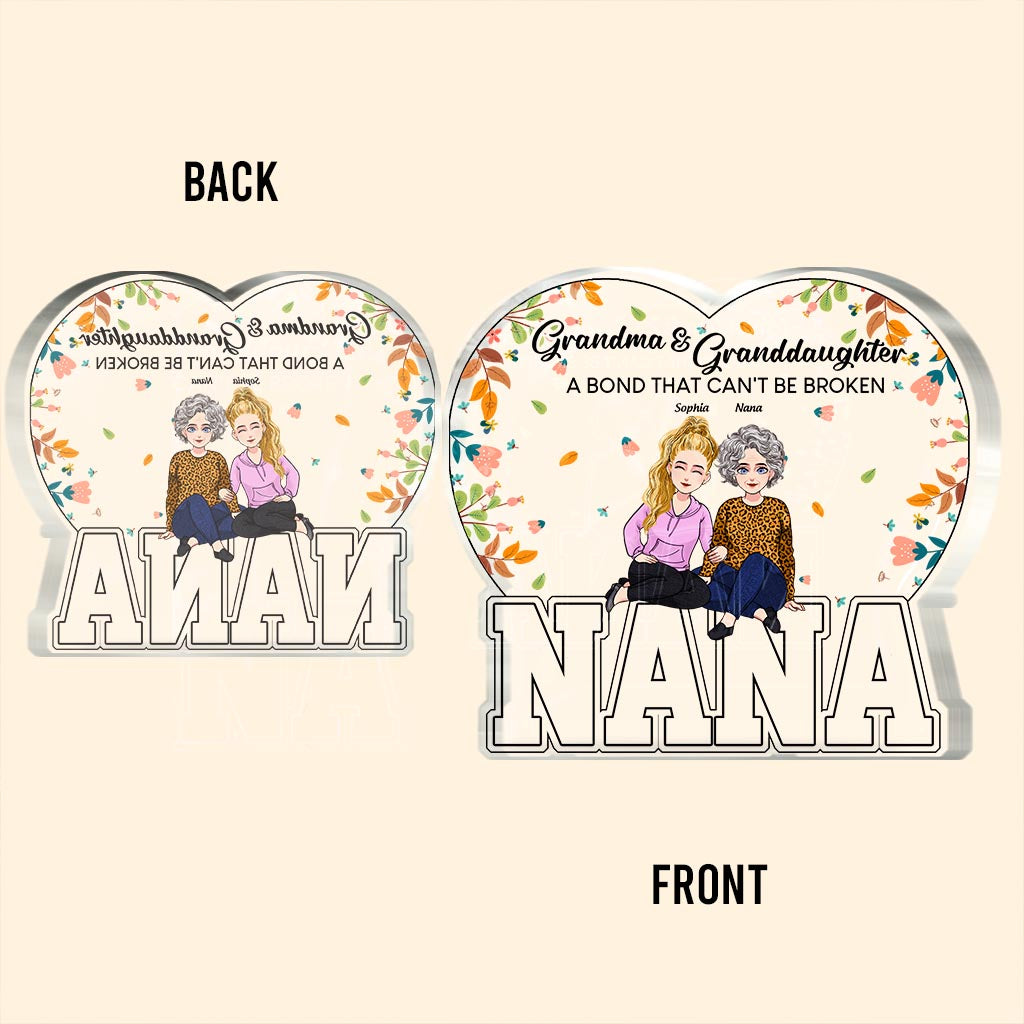 Grandma And Granddaughter - Personalized Mother's Day Grandma Custom Shaped Acrylic Plaque