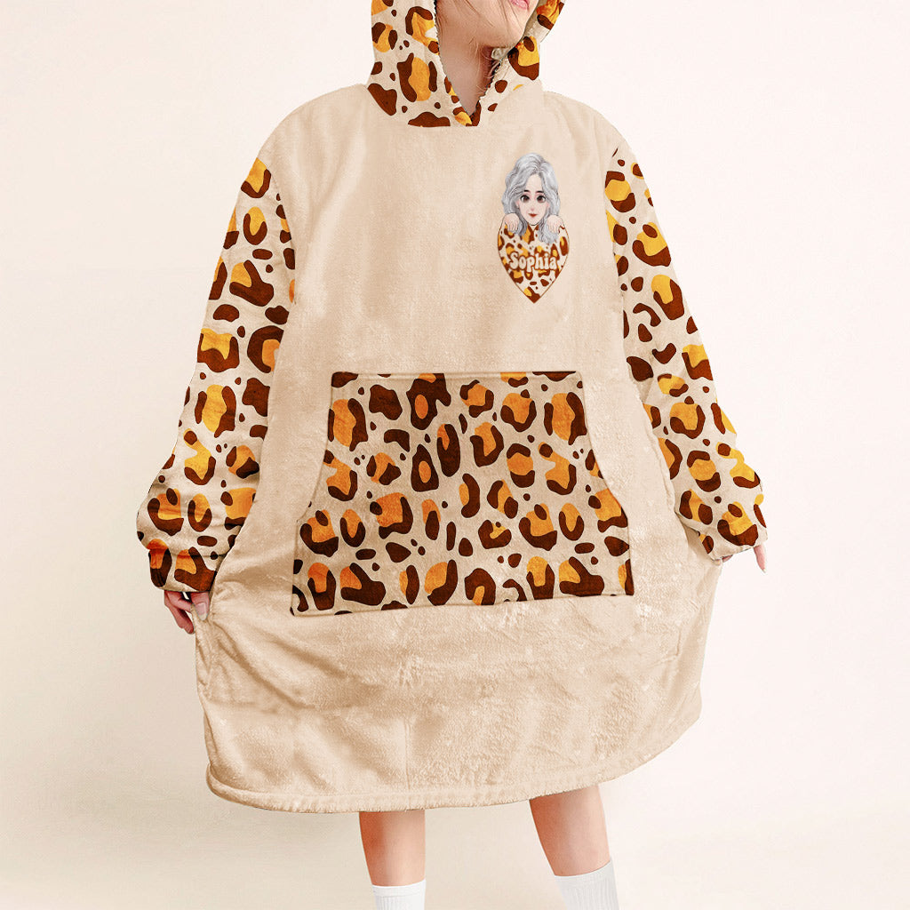 Oma, Oma, Oma – Personalisierte Oma-Decke mit Kapuze zum Muttertag