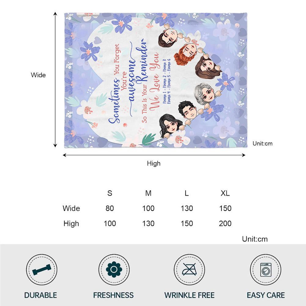 Du bist großartig – Geschenk für Mama, Oma – Personalisierte Decke