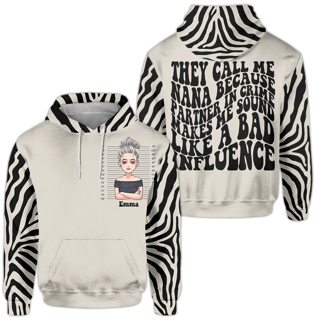 Nana Partners In Crime – Personalisierter Muttertags-Hoodie und Leggings für Oma