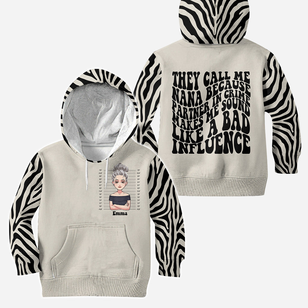 Nana Partners In Crime – Personalisierter Muttertags-Hoodie und Leggings für Oma