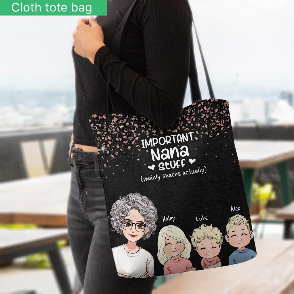 Wichtige Oma-Sachen – Personalisierte Muttertags-Tragetasche für Oma