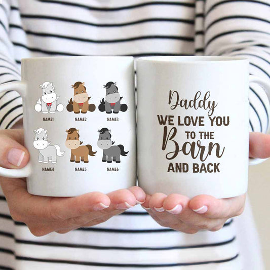Daddy's Little Ponies - Horse gift for dad,grandpa, husband, him - Personalized Mug