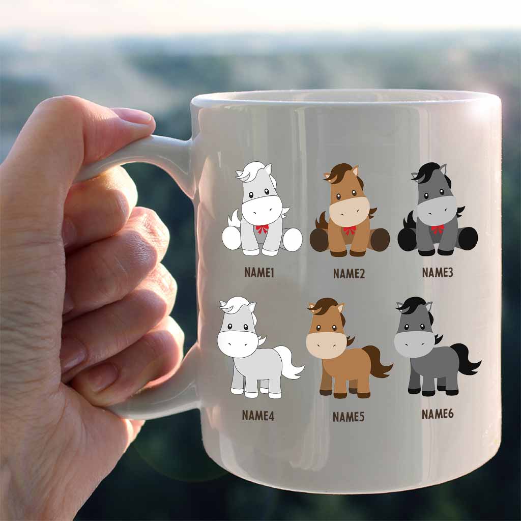 Daddy's Little Ponies - Horse gift for dad,grandpa, husband, him - Personalized Mug