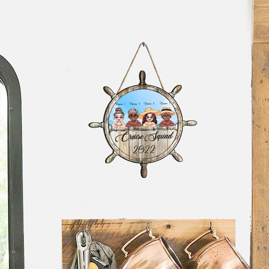 Cruise Squad – Personalisiertes Holzschild für die beste Freundin