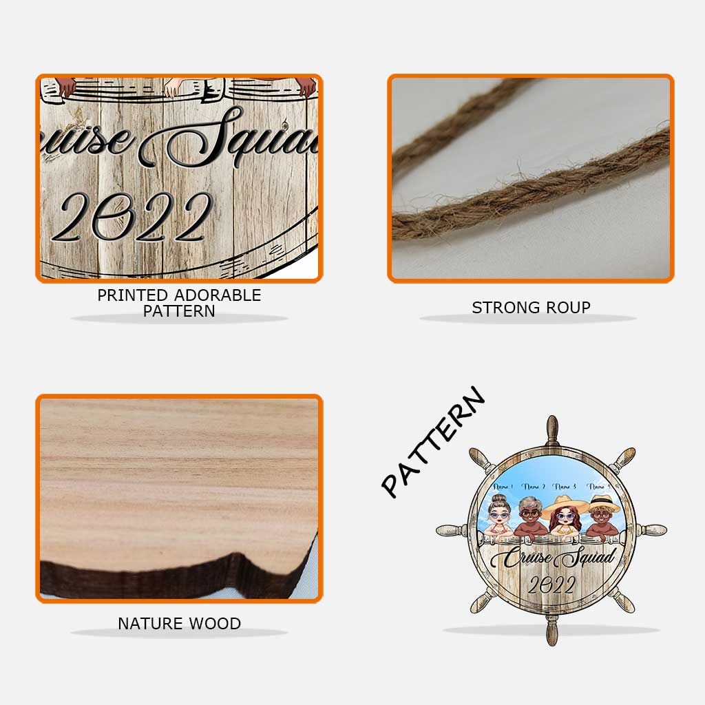 Cruise Squad – Personalisiertes Holzschild für die beste Freundin