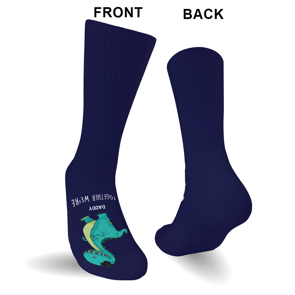 Gemeinsam sind wir brüllend gut – Geschenk für Papa, Oma, Opa, Mama, Onkel, Tante, Bruder, Schwester, Sohn, Tochter, Enkelin, Enkel, frischgebackene Mama, frischgebackener Papa – Personalisierte Socken