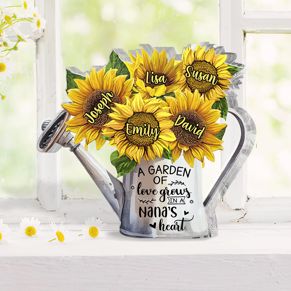 A Garden Of Love - Personalized Mother's Day Grandma Custom Shaped Acrylic Plaque