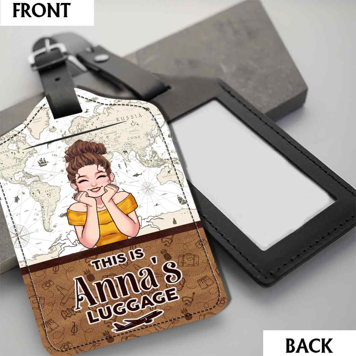 Das ist mein Gepäck – personalisierter Reisegepäckanhänger aus Leder