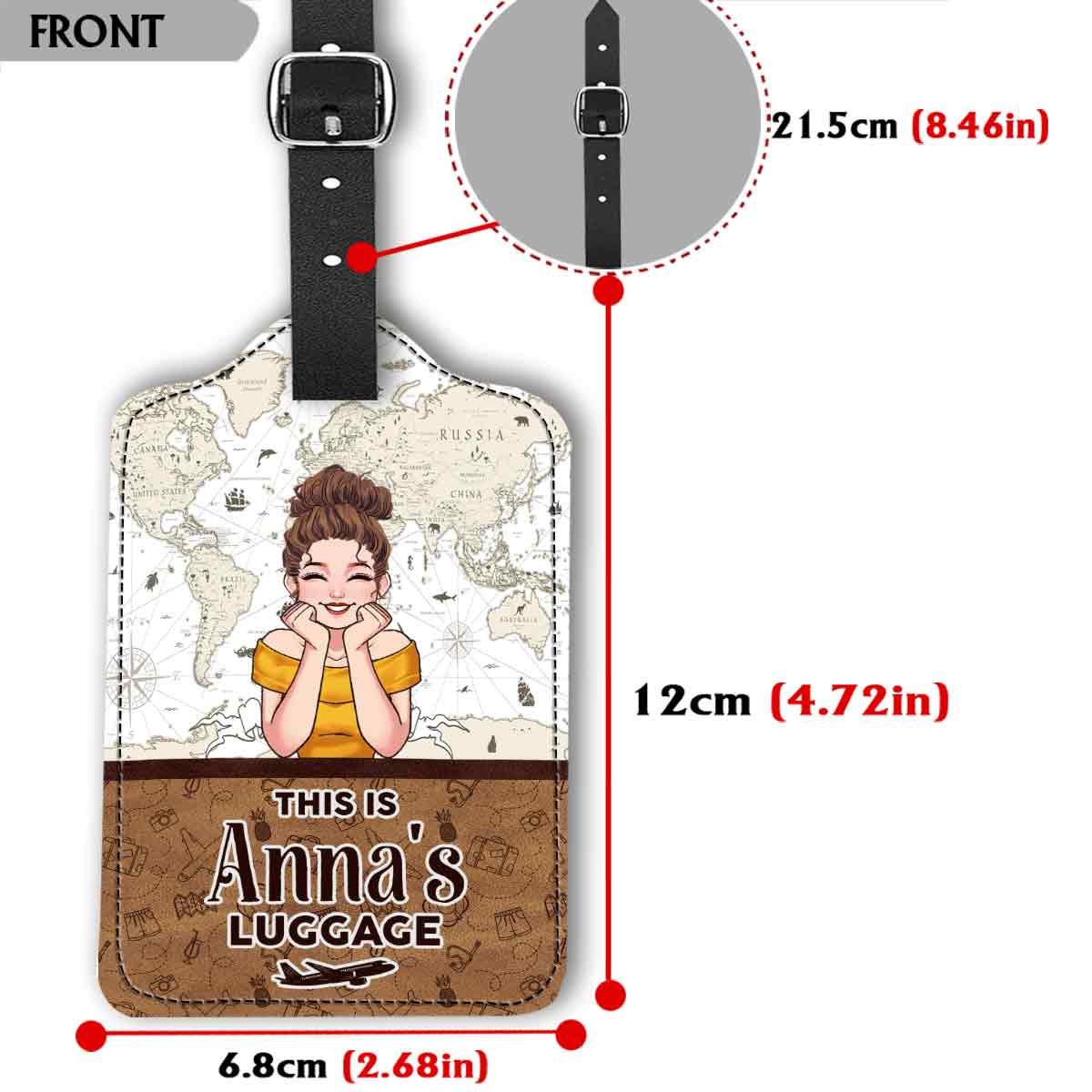 Das ist mein Gepäck – personalisierter Reisegepäckanhänger aus Leder