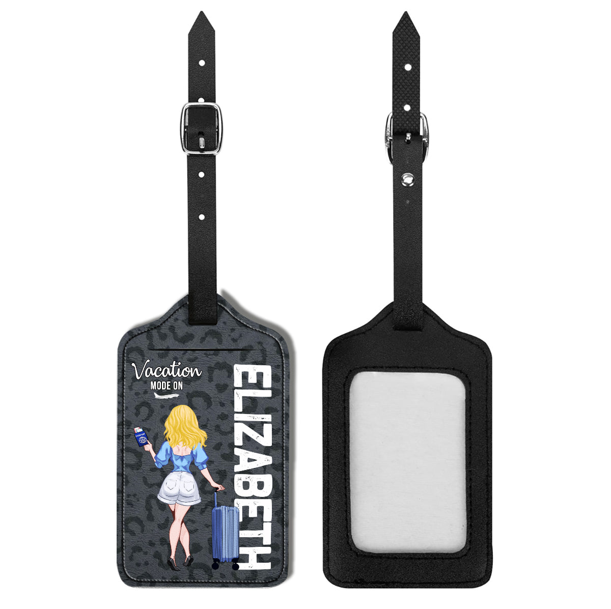 Urlaubsmodus an – Reisegeschenk für Mutter, Tochter, Enkelin, Ehefrau, Freundin, Freundin – Personalisierter Gepäckanhänger aus Leder