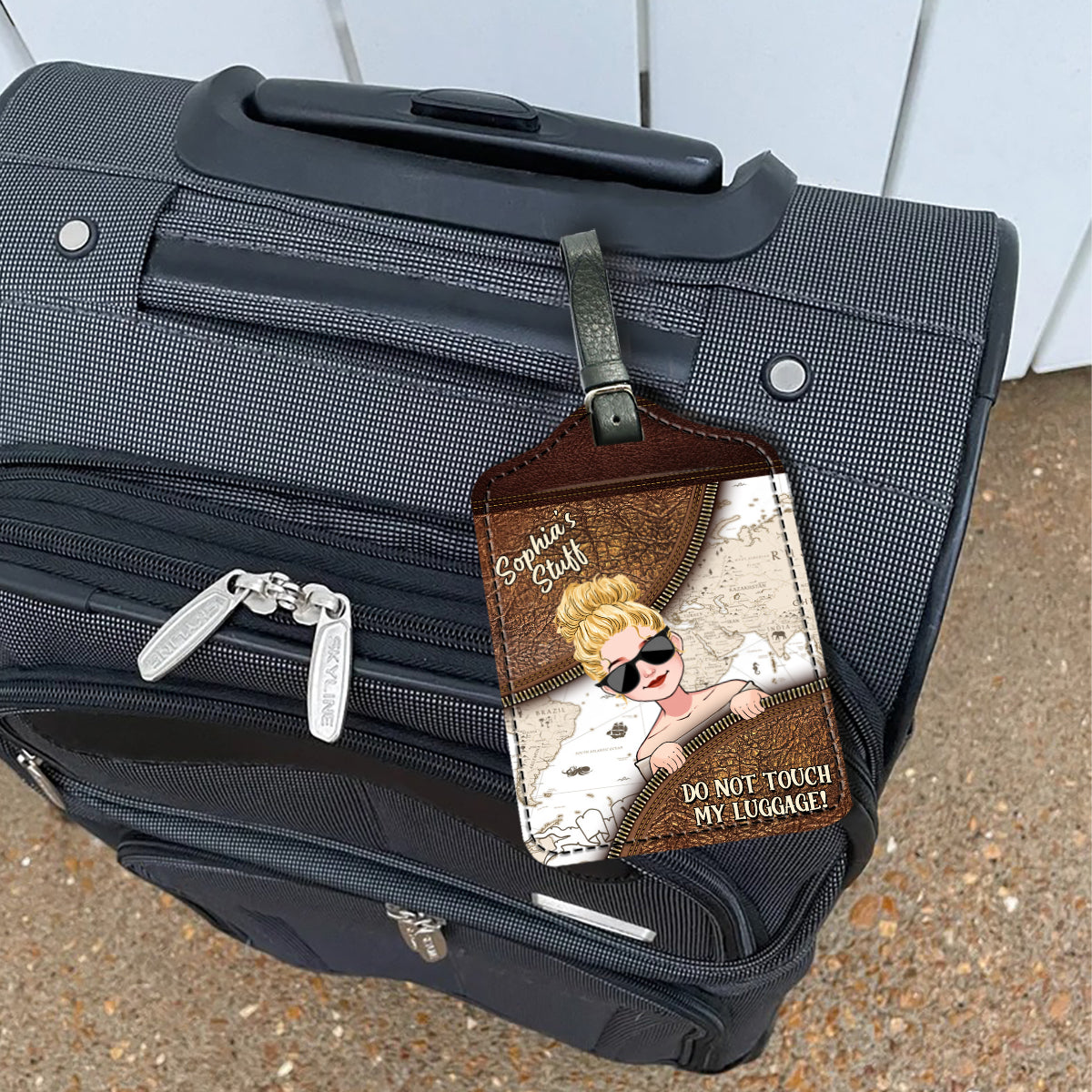 Finde Freude auf der Reise – Personalisierter Reisegepäckanhänger aus Leder
