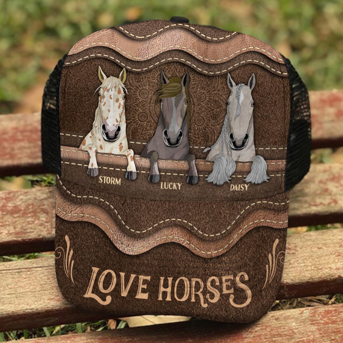 Liebe Pferde – Personalisierte Truckerkappe mit Pferdemotiv