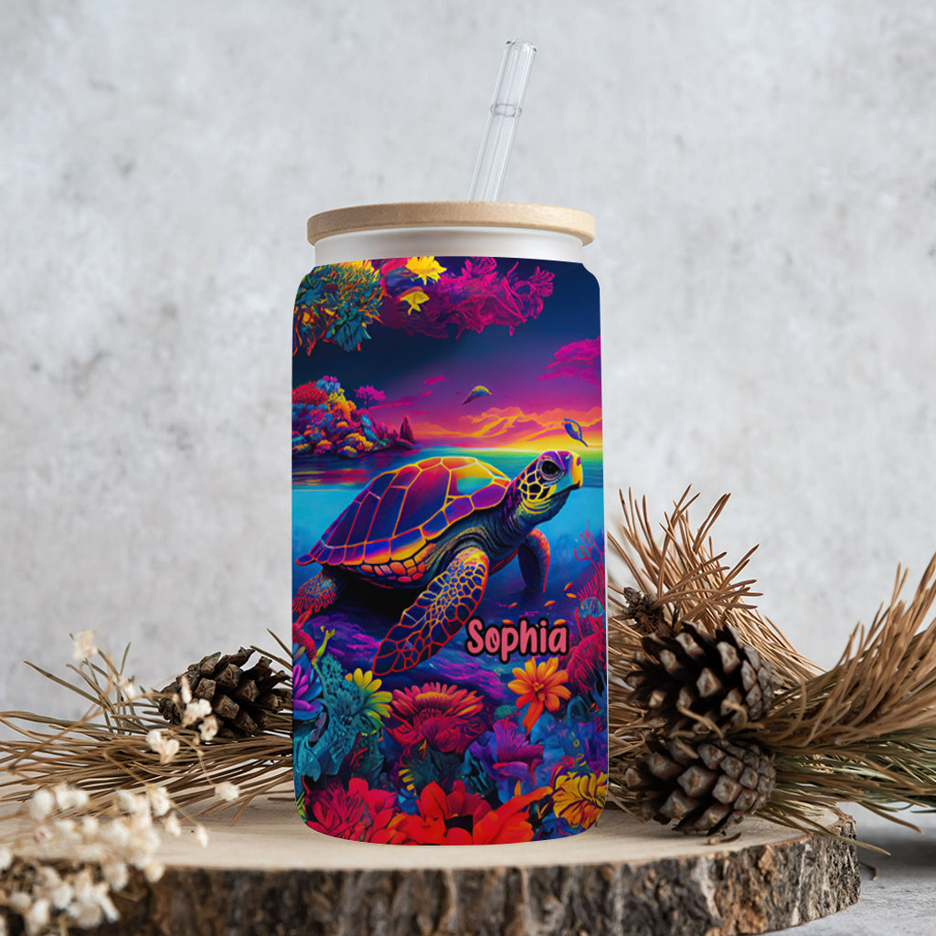 Salty Lil' Beach – Personalisierte Turtle-Dosengläser
