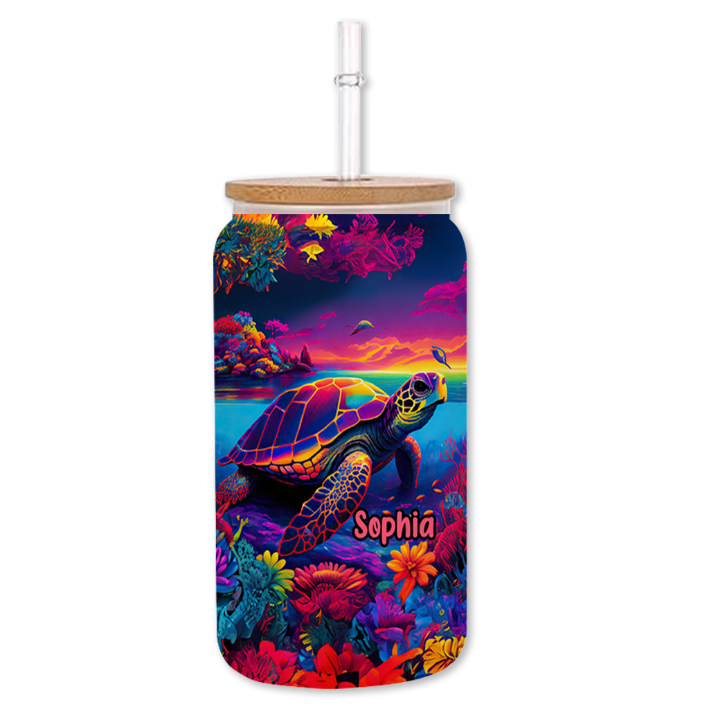 Salty Lil' Beach – Personalisierte Turtle-Dosengläser