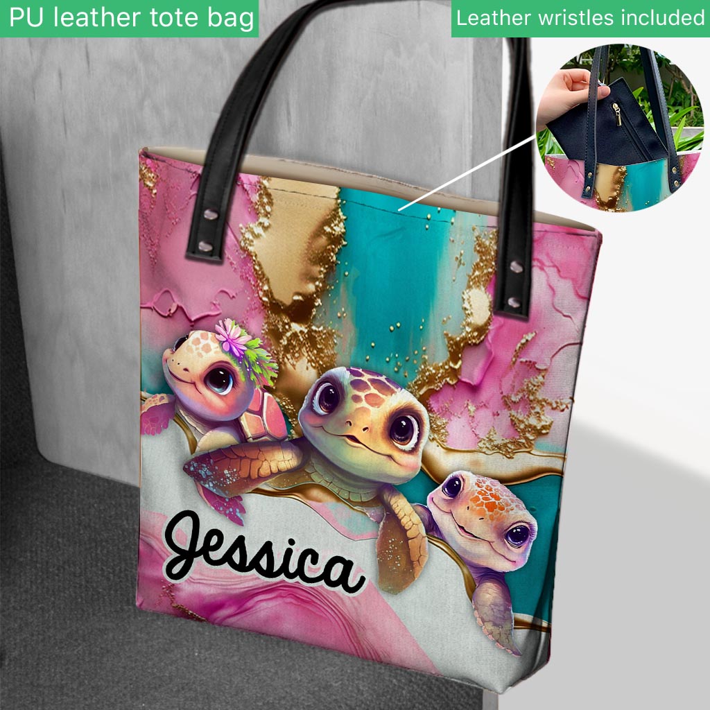 Salty Lil' Beach – Personalisierte Schildkröten-Tragetasche