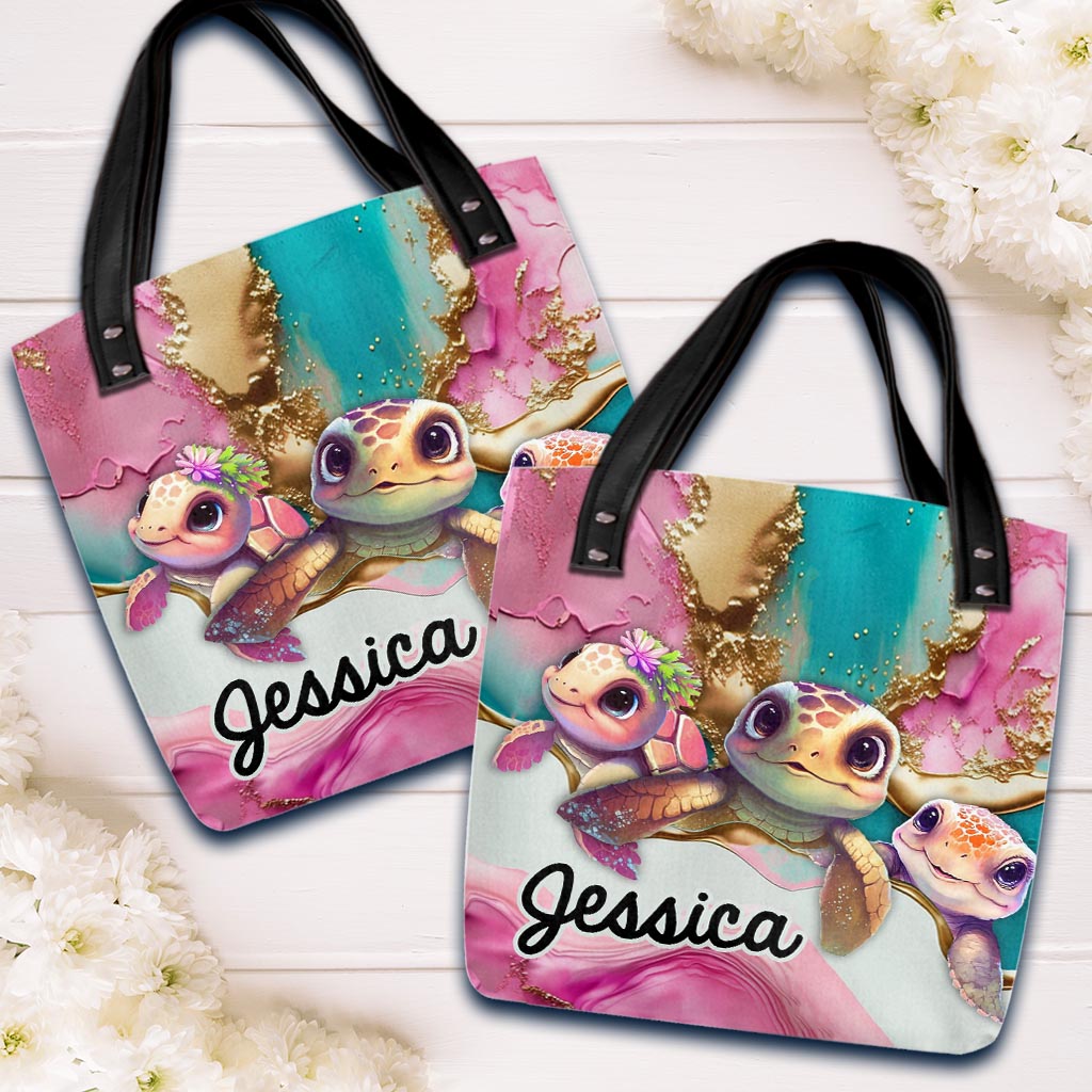 Salty Lil' Beach – Personalisierte Schildkröten-Tragetasche