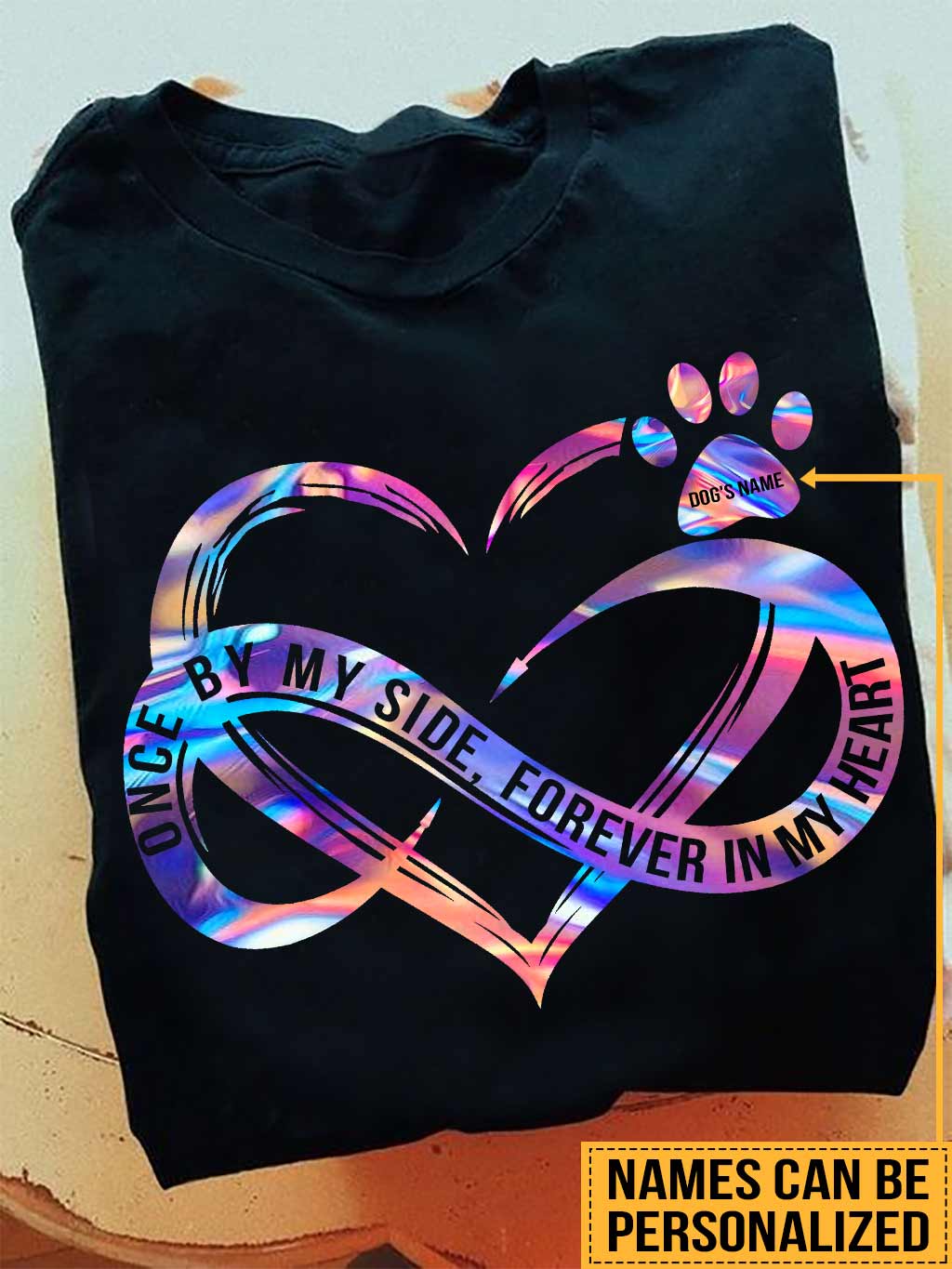 Einmal an meiner Seite – Personalisiertes T-Shirt und Hoodie mit Hund