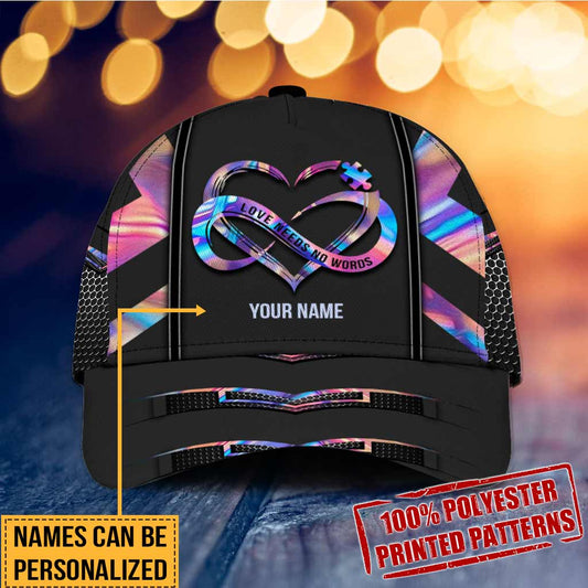 Liebe braucht keine Worte – Personalisierte klassische Kappe zur Sensibilisierung für Autismus