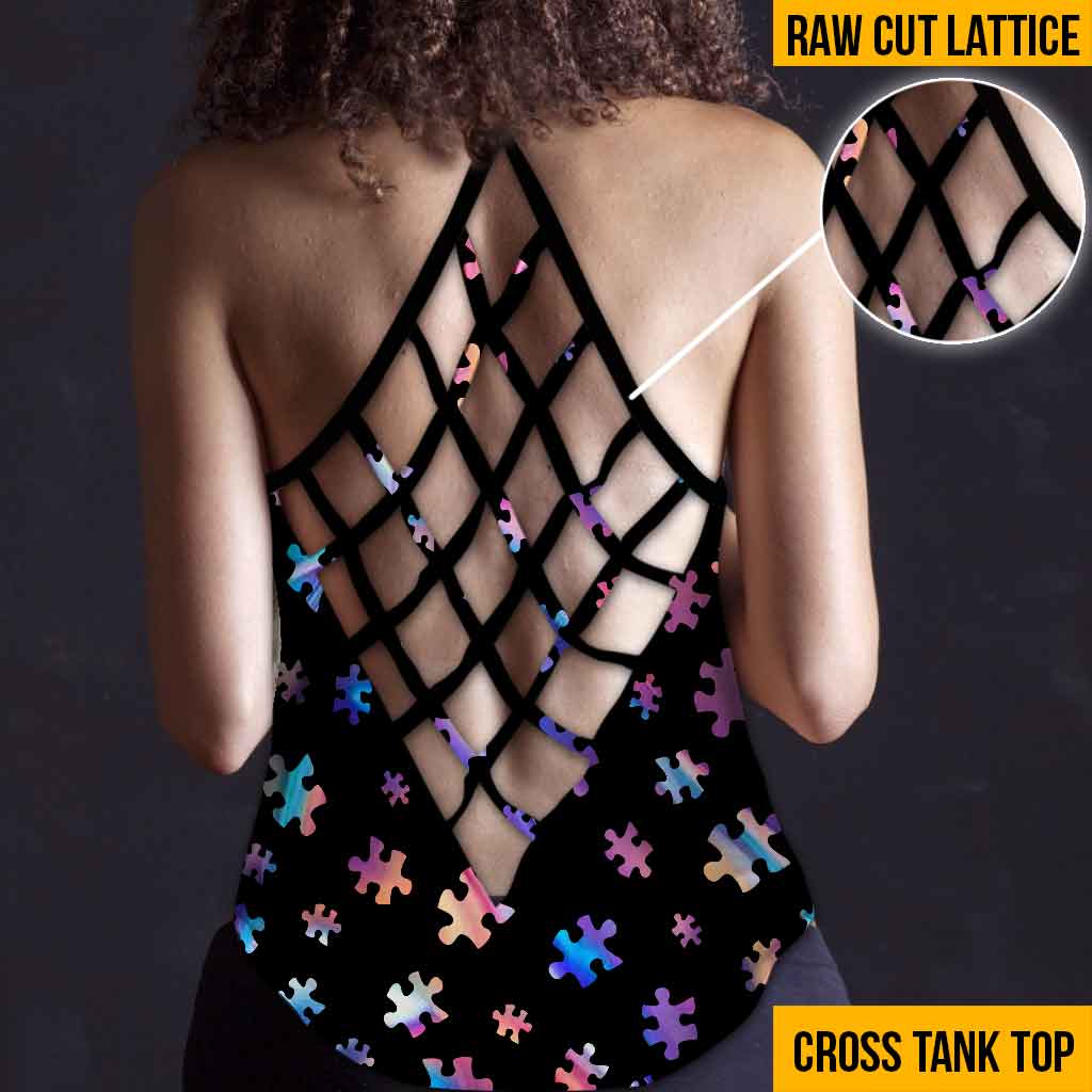 Liebe braucht keine Worte – Tanktop mit Kreuzmotiv zur Sensibilisierung für Autismus