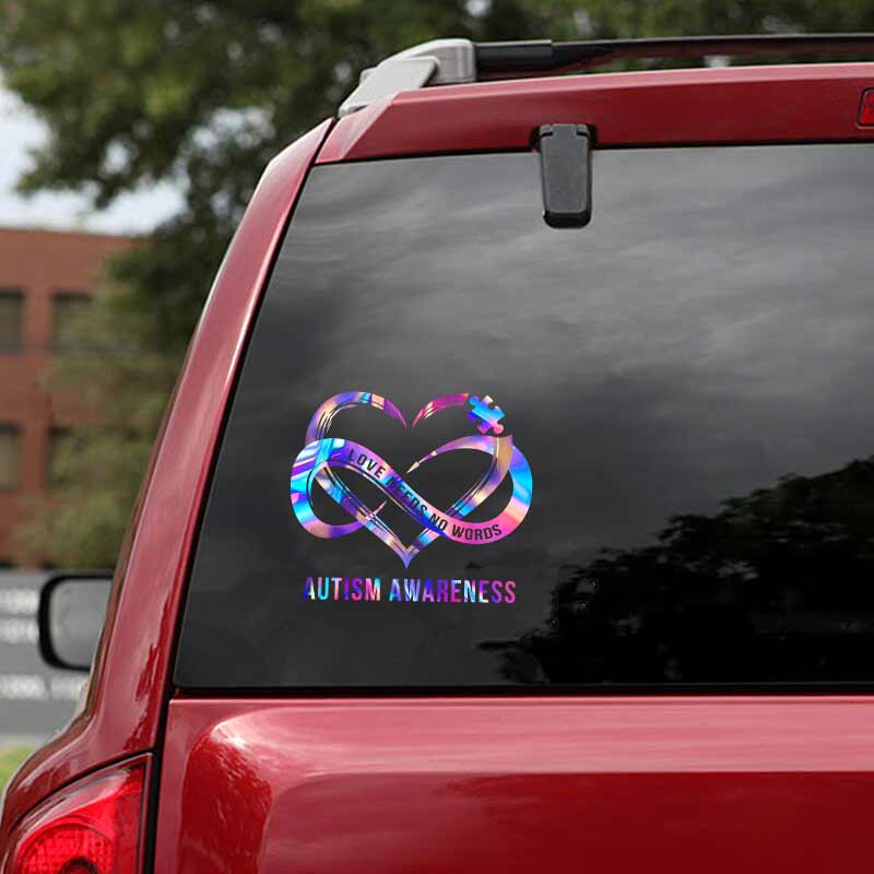 Love Needs No Words - Autism Awareness Decal Full