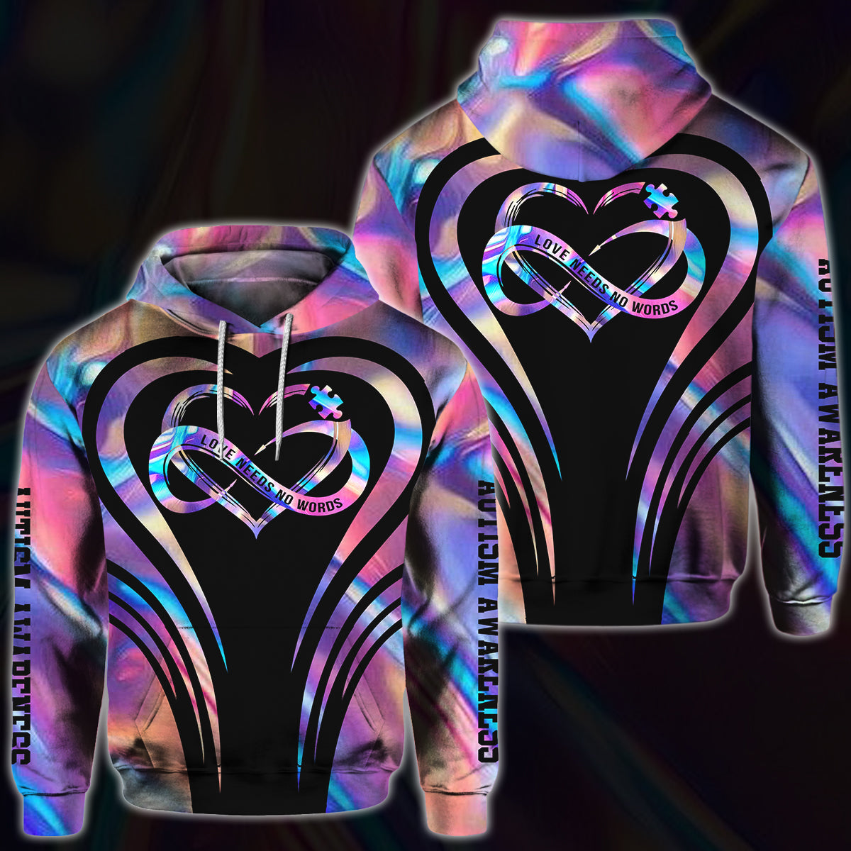 Liebe braucht keine Worte – T-Shirt und Hoodie zur Sensibilisierung für Autismus