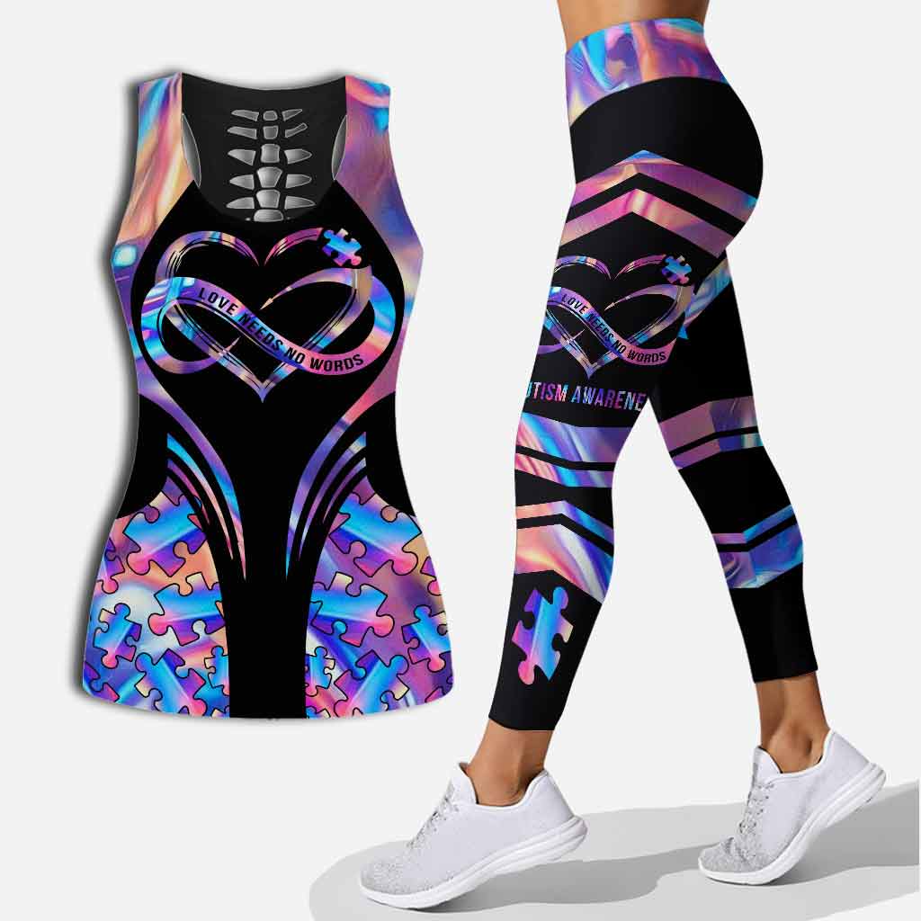 Liebe braucht keine Worte – Leggings und Tanktop zur Sensibilisierung für Autismus