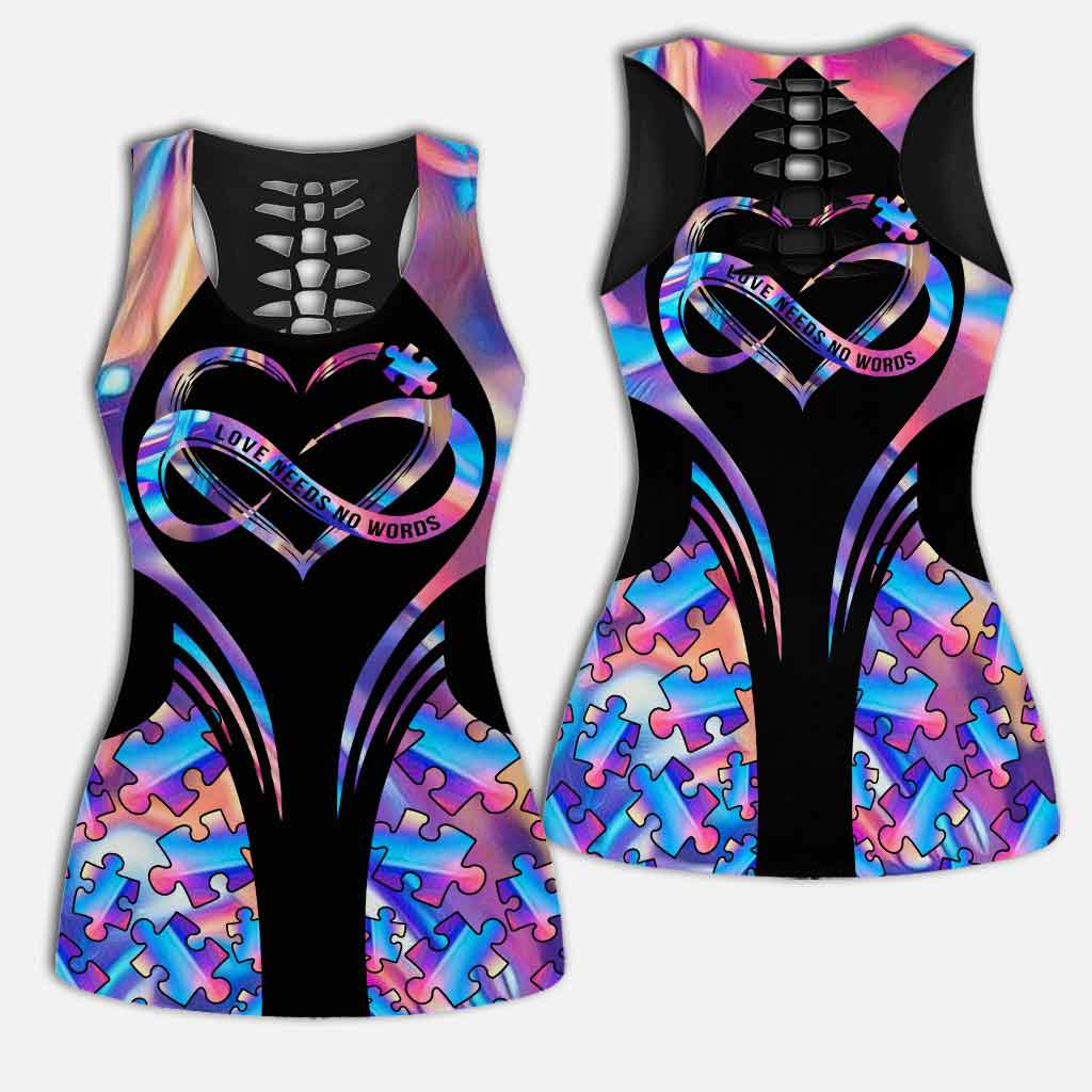 Liebe braucht keine Worte – Leggings und Tanktop zur Sensibilisierung für Autismus