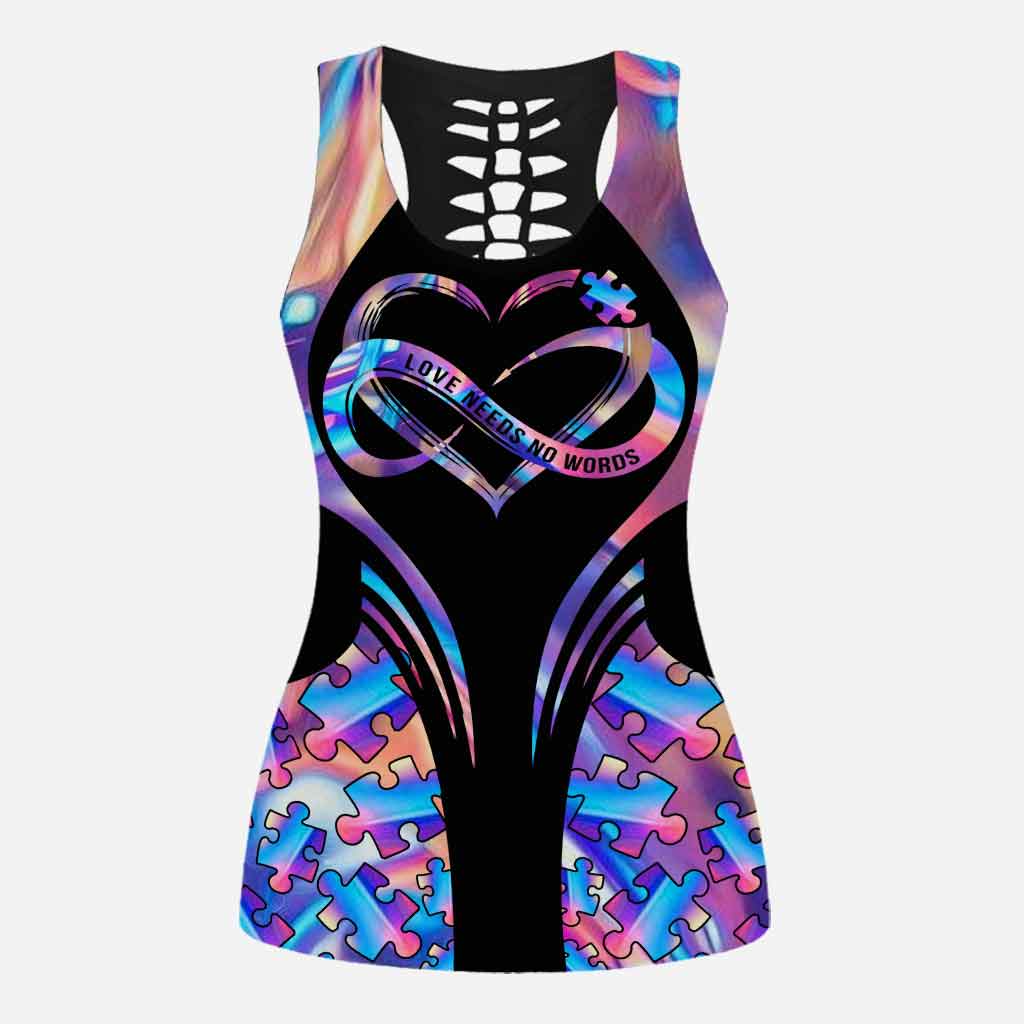 Liebe braucht keine Worte – Leggings und Tanktop zur Sensibilisierung für Autismus